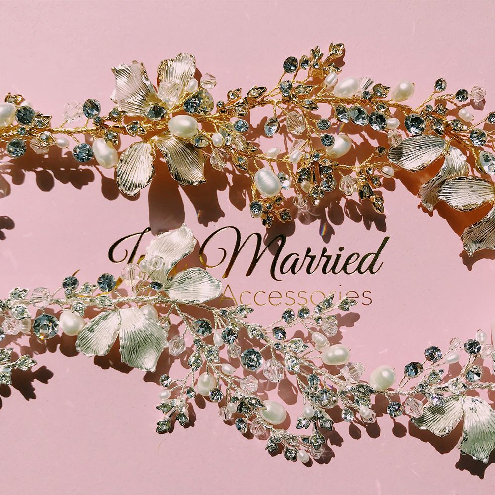 【ヘッドドレス】leaf motif パール小枝アクセサリー シルバー/ブライダルアクセサリー 【結婚式 ヘアアクセサリー】