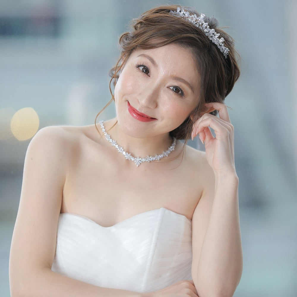 【ティアラ】キュービックジルコニア brilliantブライダルティアラ 【結婚式 ヘアアクセサリー】