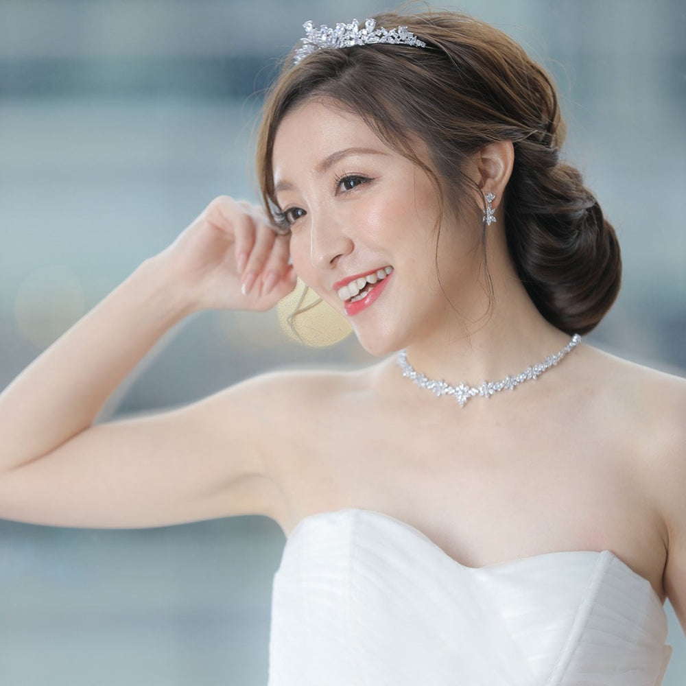 【ティアラ】キュービックジルコニア brilliantブライダルティアラ 【結婚式 ヘアアクセサリー】