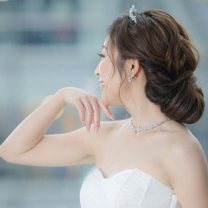 【ティアラ】キュービックジルコニア brilliantブライダルティアラ 【結婚式 ヘアアクセサリー】