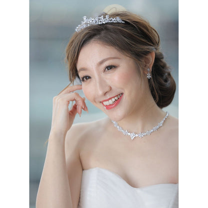 【ティアラ】キュービックジルコニア brilliantブライダルティアラ 【結婚式 ヘアアクセサリー】