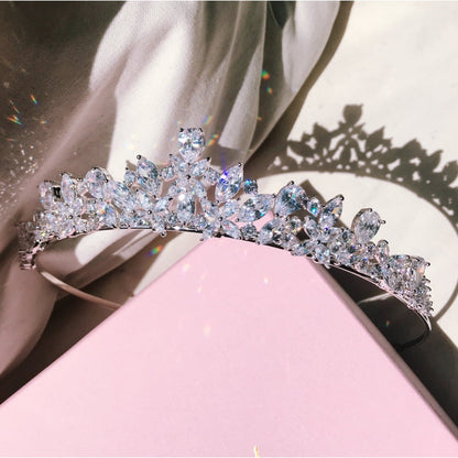 【ティアラ】キュービックジルコニア brilliantブライダルティアラ 【結婚式 ヘアアクセサリー】