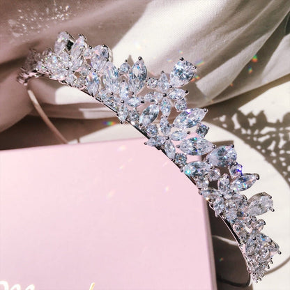 【ティアラ】キュービックジルコニア brilliantブライダルティアラ 【結婚式 ヘアアクセサリー】