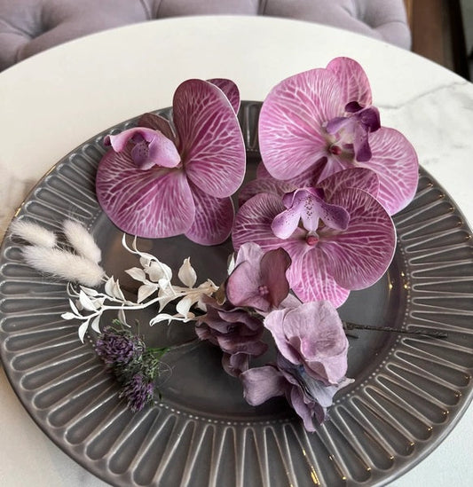 和装 成人式 パーティー【胡蝶蘭パープル】結婚式 ヘアアクセサリー