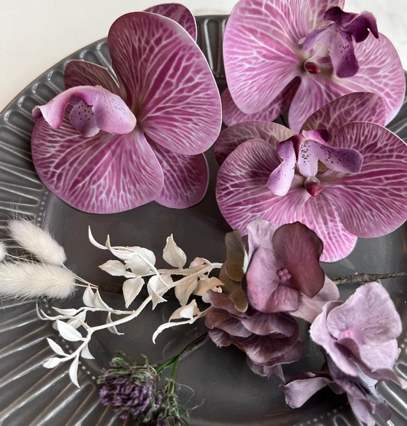 和装 成人式 パーティー【胡蝶蘭パープル】結婚式 ヘアアクセサリー