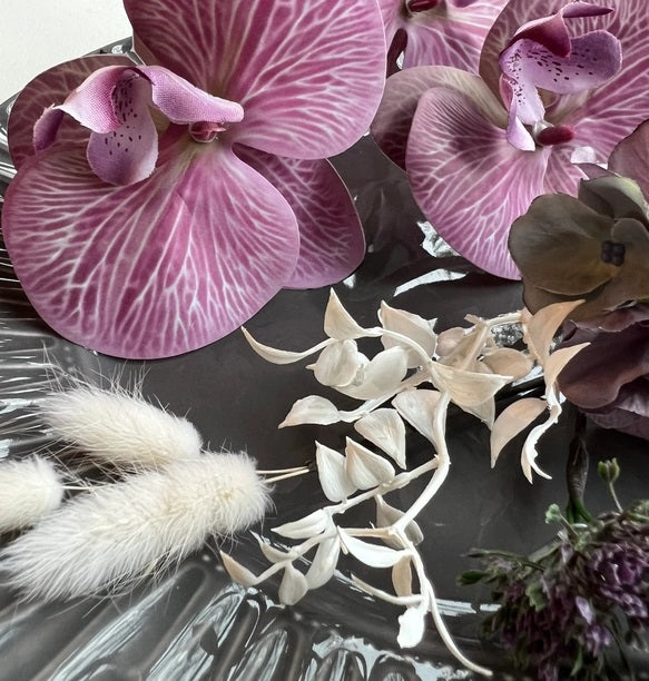 和装 成人式 パーティー【胡蝶蘭パープル】結婚式 ヘアアクセサリー