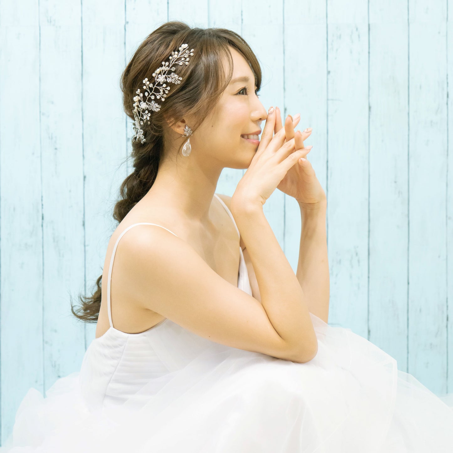 【ヘッドドレス】H-10 ハンドメイドの小枝アクセサリー ゴールド/ブライダルアクセサリー 【結婚式 ヘアアクセサリー】