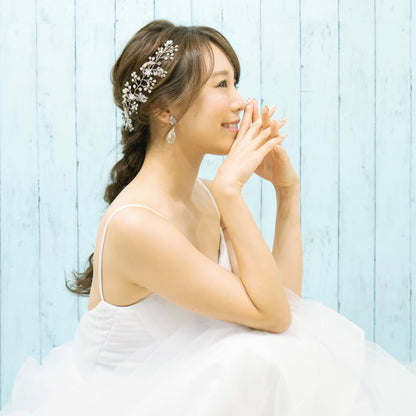 【ヘッドドレス】H-10 ハンドメイドの小枝アクセサリー ゴールド/ブライダルアクセサリー 【結婚式 ヘアアクセサリー】