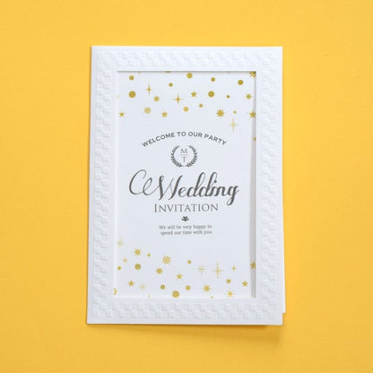 【結婚式 招待状セット】スターライト ホルダー付 (印刷込み)【結婚式 ペーパー 招待状】