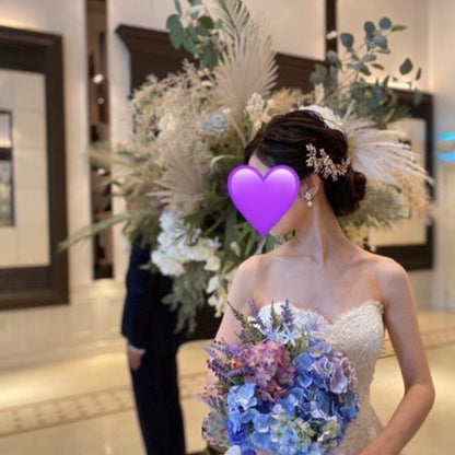 【ヘッドドレス】ブライダルヘッドドレス　ゴールド　コーム　和装　H10 【結婚式　ヘアアクセサリー】