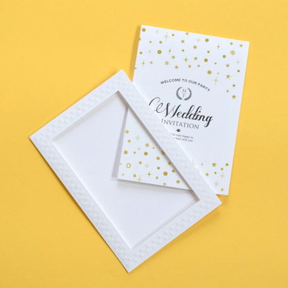 【結婚式 招待状セット】スターライト ホルダー付 (印刷込み)【結婚式 ペーパー 招待状】