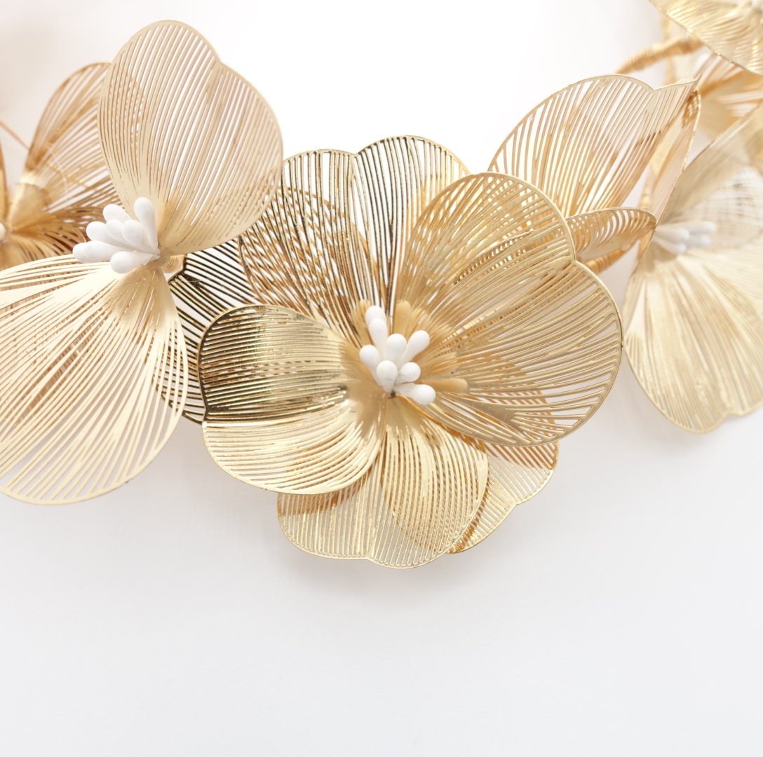 【ヘッドドレス】フラワー ペタル ガーランド ブライダルアクセサリー 【結婚式 ヘアアクセサリー】