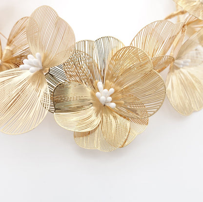 【ヘッドドレス】フラワー ペタル ガーランド ブライダルアクセサリー 【結婚式 ヘアアクセサリー】