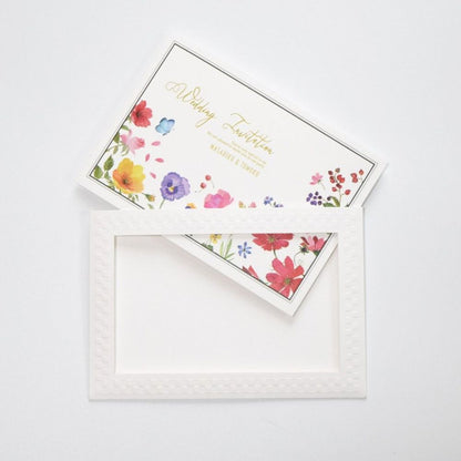 【結婚式 招待状セット】バタフライ ホルダー付 (印刷込み)【結婚式 ペーパー 招待状】