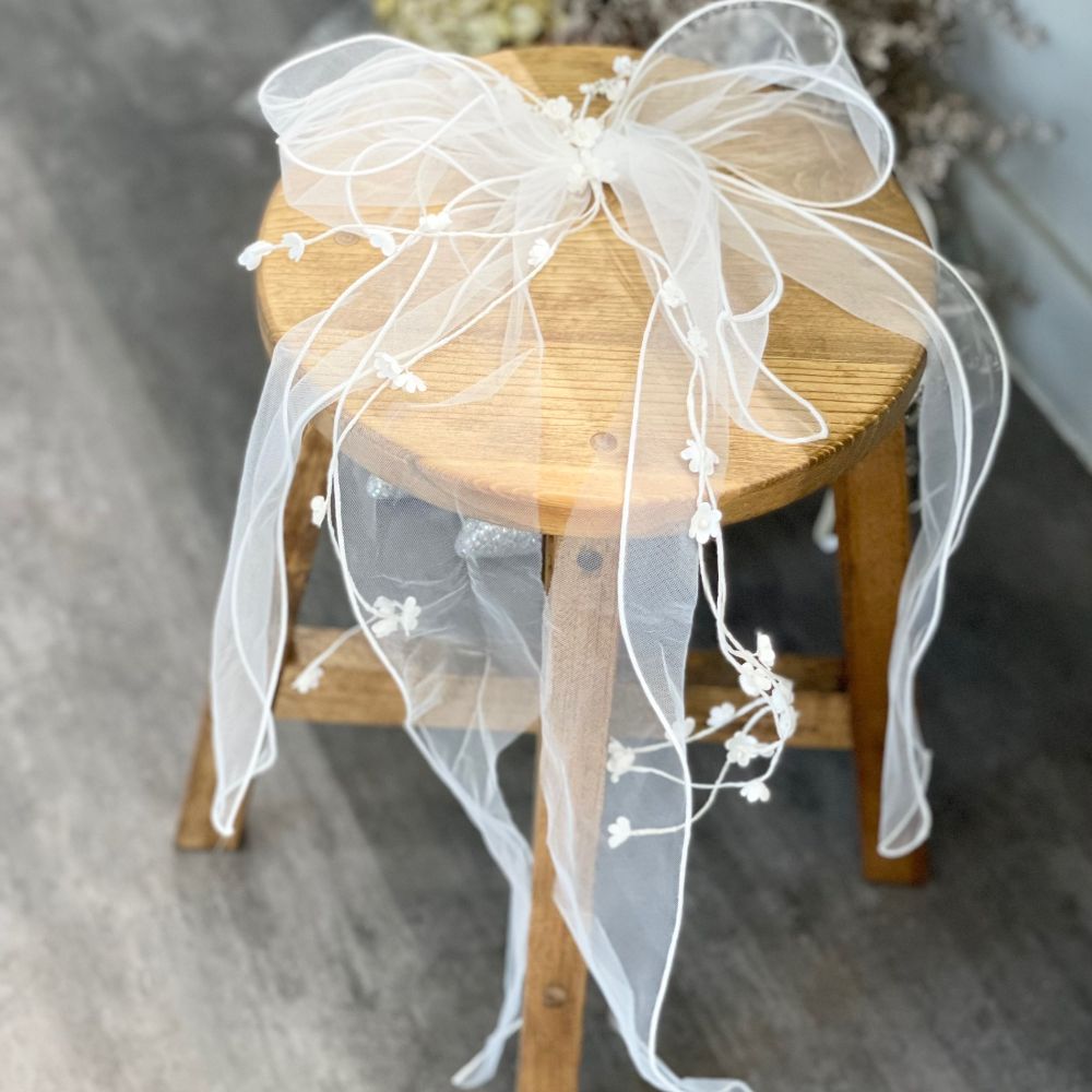 ウェディング アクセサリー【リボン ヘッドドレス】【結婚式 ヘアアクセサリー】