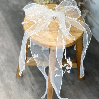 ウェディング アクセサリー【リボン ヘッドドレス】【結婚式 ヘアアクセサリー】