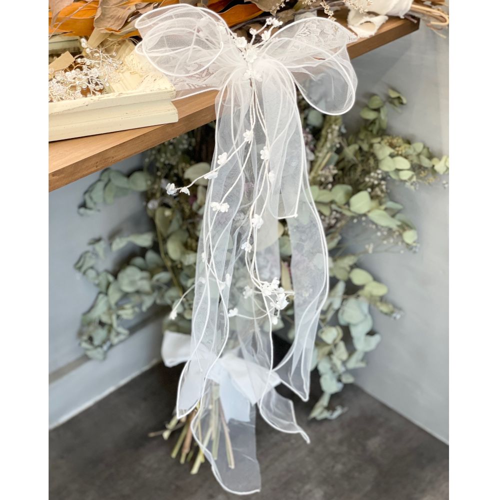 ウェディング アクセサリー【リボン ヘッドドレス】【結婚式 ヘアアクセサリー】