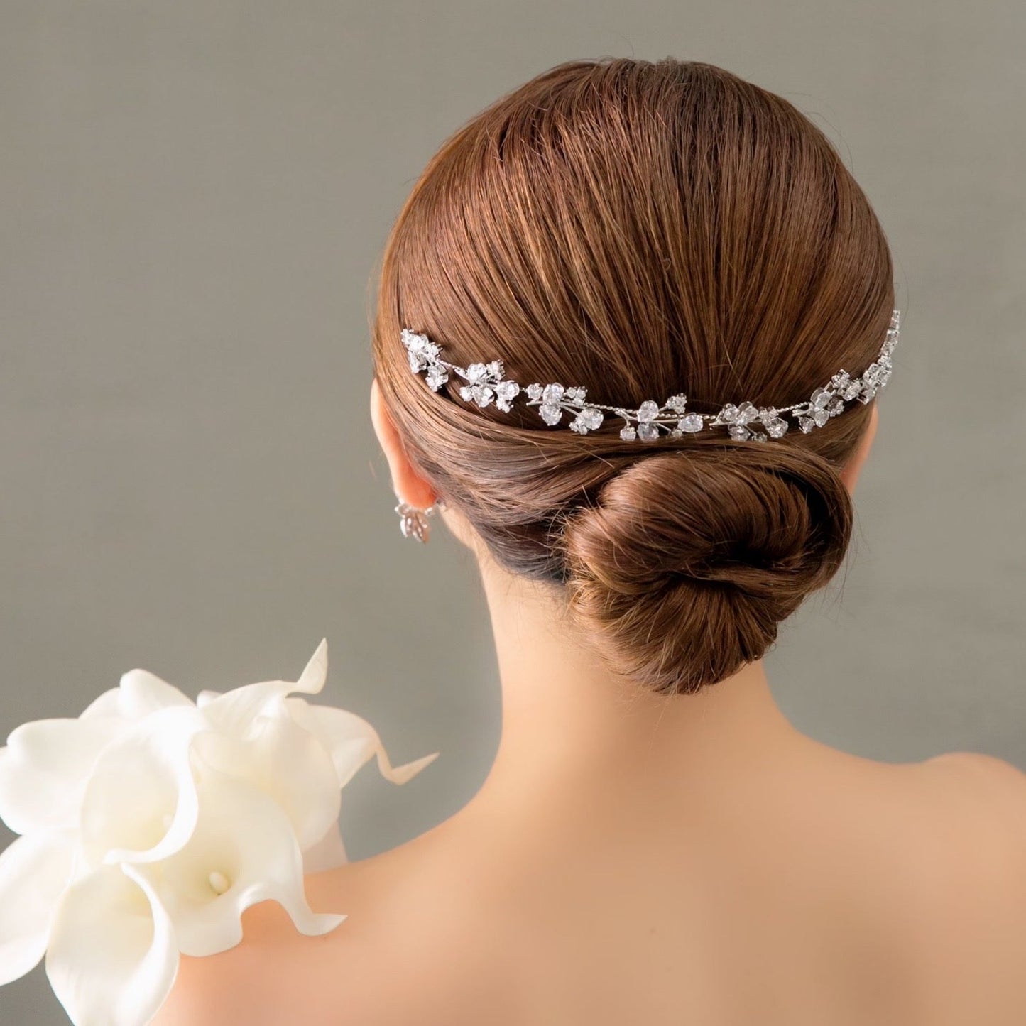 【ヘッドドレス】キュービックジルコニア 小枝 ヘッドドレス【結婚式 ヘアアクセサリー】