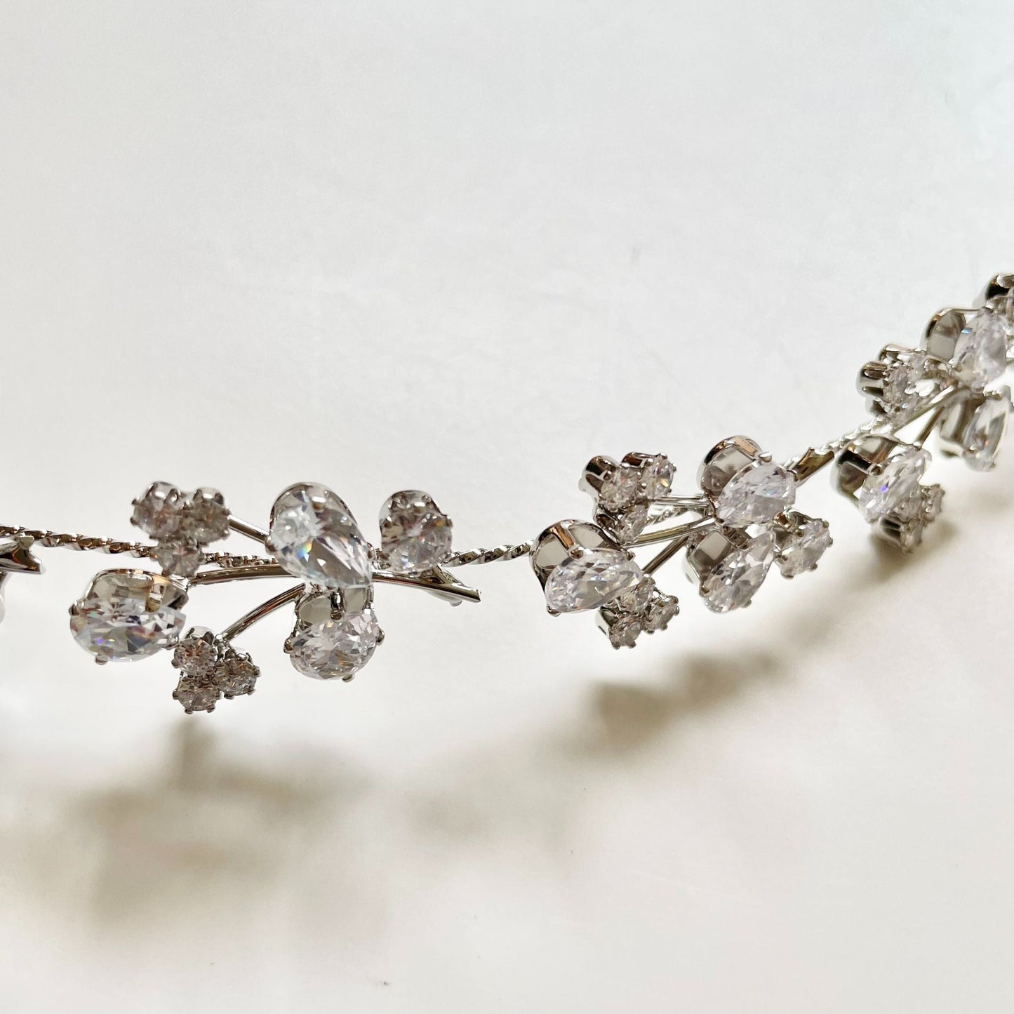 【ヘッドドレス】キュービックジルコニア 小枝 ヘッドドレス【結婚式 ヘアアクセサリー】