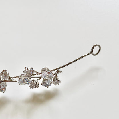 【ヘッドドレス】キュービックジルコニア 小枝 ヘッドドレス【結婚式 ヘアアクセサリー】