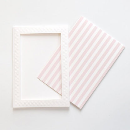 【結婚式 招待状セット】 アンティークスウィート ピンク ホルダー付(印刷込み)【結婚式 ペーパー 招待状】