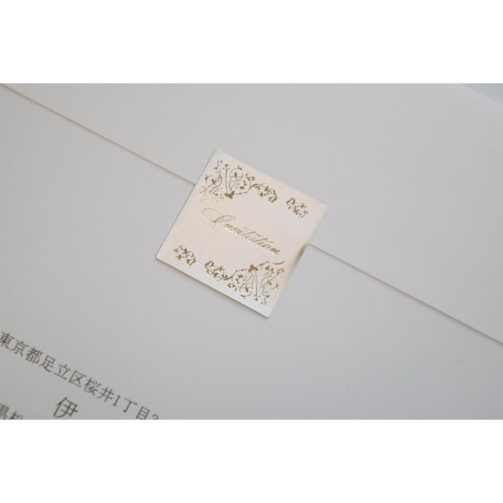 【結婚式 招待状セット】 アンティークスウィート ピンク ホルダー付(印刷込み)【結婚式 ペーパー 招待状】