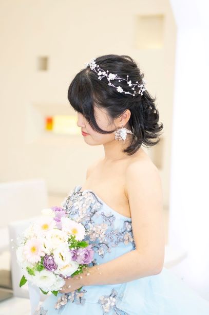 【ヘッドドレス】小枝カチューシャ　ブライダルヘッドドレス　花輪　ヘアアクセサリー　シルバー　H34S 【結婚式　ヘアアクセサリー】