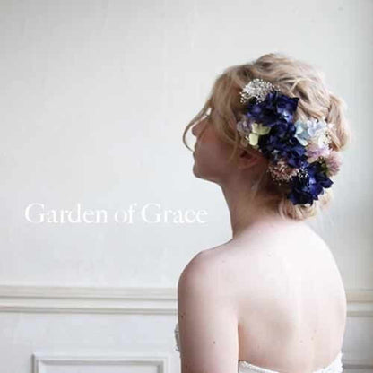 ウエディング 和装 成人式 ヘッドピース【ネイビー10p】 【結婚式 ヘアアクセサリー】