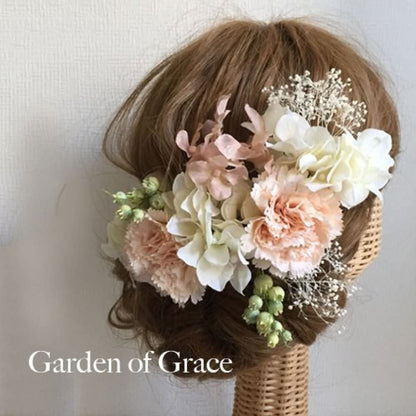 和装 成人式 ハイドランジア ヘッドピース 【エクリュ10p】 【結婚式 ヘアアクセサリー】