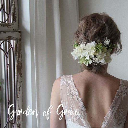 ヘッドピース ホワイト10p 【結婚式 ヘアアクセサリー】