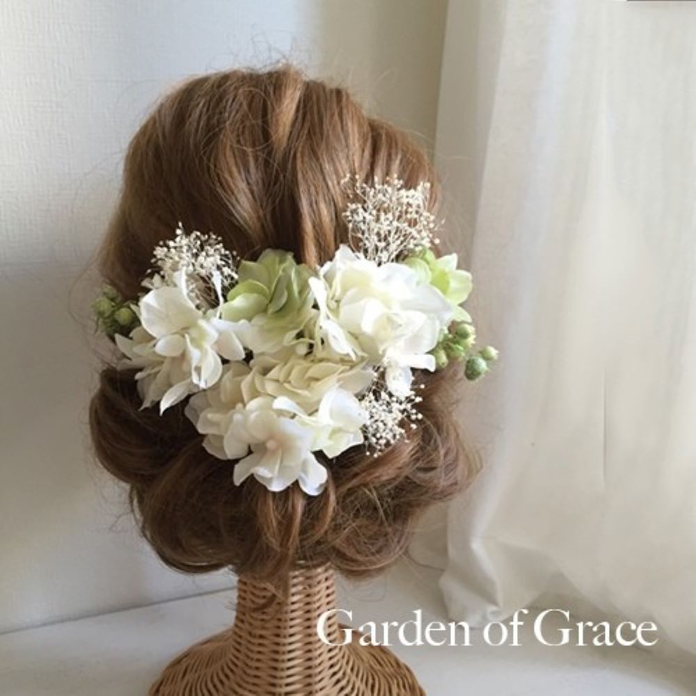 ヘッドピース ホワイト10p 【結婚式 ヘアアクセサリー】
