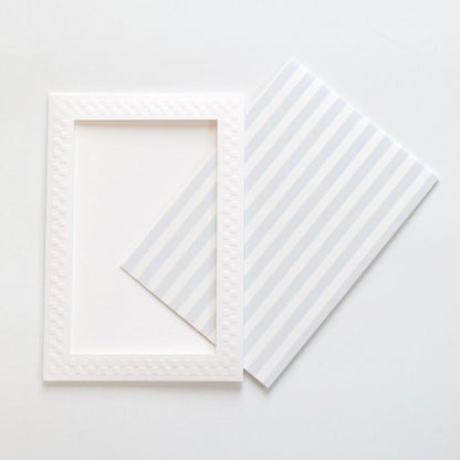 【結婚式 招待状セット】アンティークスウィート ブルー ホルダー付 (印刷込み)【結婚式 ペーパー 招待状】