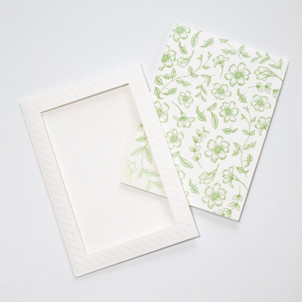 【結婚式 招待状セット】フランソワ グリーン ホルダー付(印刷込み)【結婚式 ペーパー 招待状】