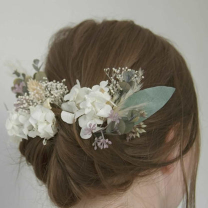 ドライフラワーとプリザのピース和装や成人式にも【dry15p】 【結婚式 ヘアアクセサリー】
