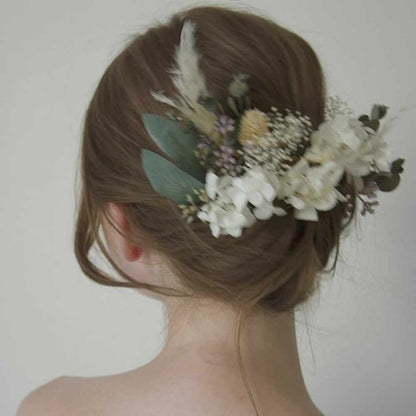ドライフラワーとプリザのピース和装や成人式にも【dry15p】 【結婚式 ヘアアクセサリー】
