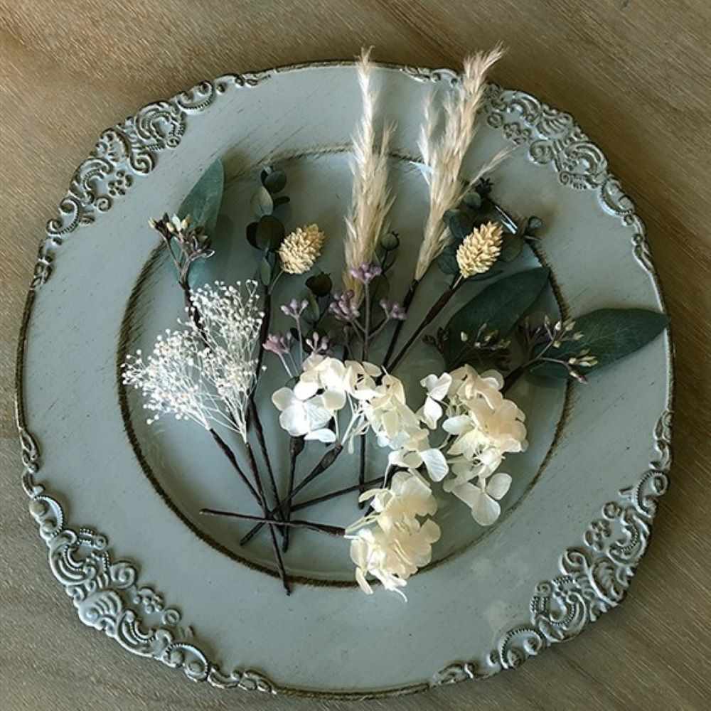 ドライフラワーとプリザのピース和装や成人式にも【dry15p】 【結婚式 ヘアアクセサリー】