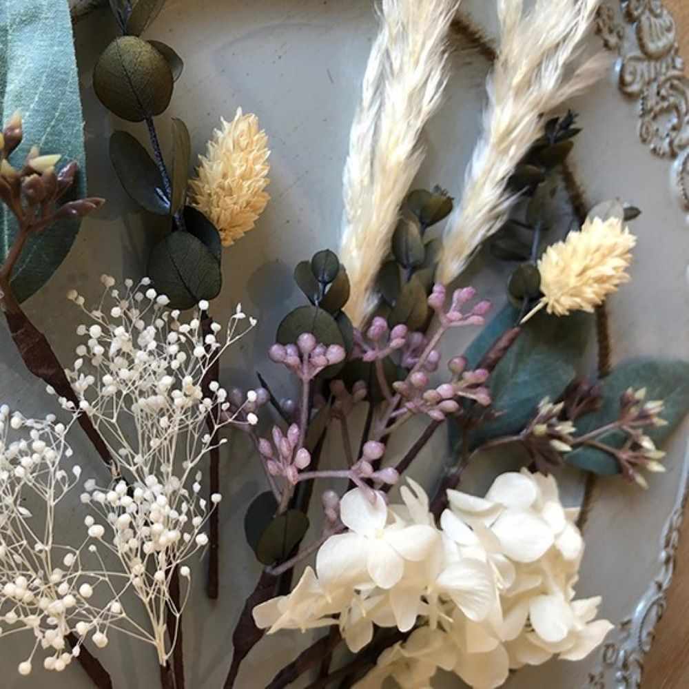 ドライフラワーとプリザのピース和装や成人式にも【dry15p】 【結婚式 ヘアアクセサリー】