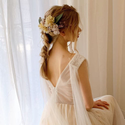 和装や成人式ヘッドピース【ピンクとアイボリー13p】 【結婚式 ヘアアクセサリー】