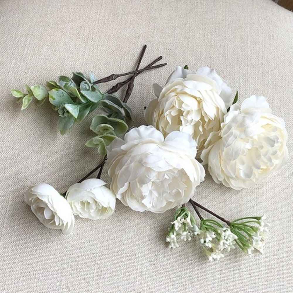 和装 成人式 ヘッドピース【八重咲きローズオフホワイト11p】 【結婚式 ヘアアクセサリー】