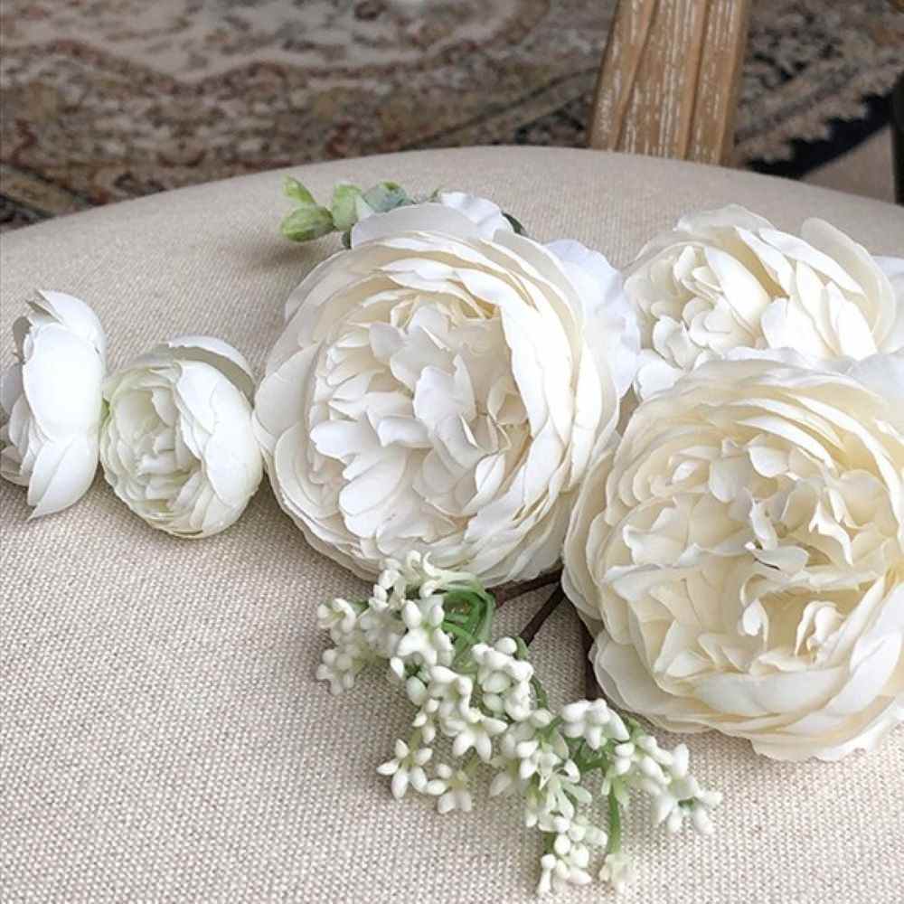 和装 成人式 ヘッドピース【八重咲きローズオフホワイト11p】 【結婚式 ヘアアクセサリー】