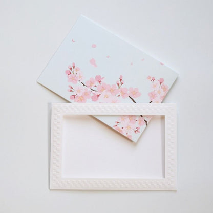 【結婚式 招待状セット】 花桜 ホルダー付 (印刷込み)【結婚式 ペーパー 招待状】