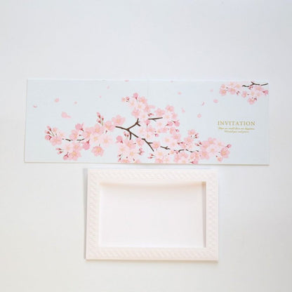 【結婚式 招待状セット】 花桜 ホルダー付 (印刷込み)【結婚式 ペーパー 招待状】