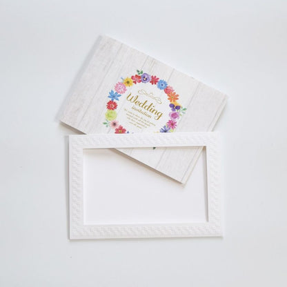 【結婚式 招待状セット】マリアージュリース ホルダー付 (印刷込み)【結婚式 ペーパー 招待状】