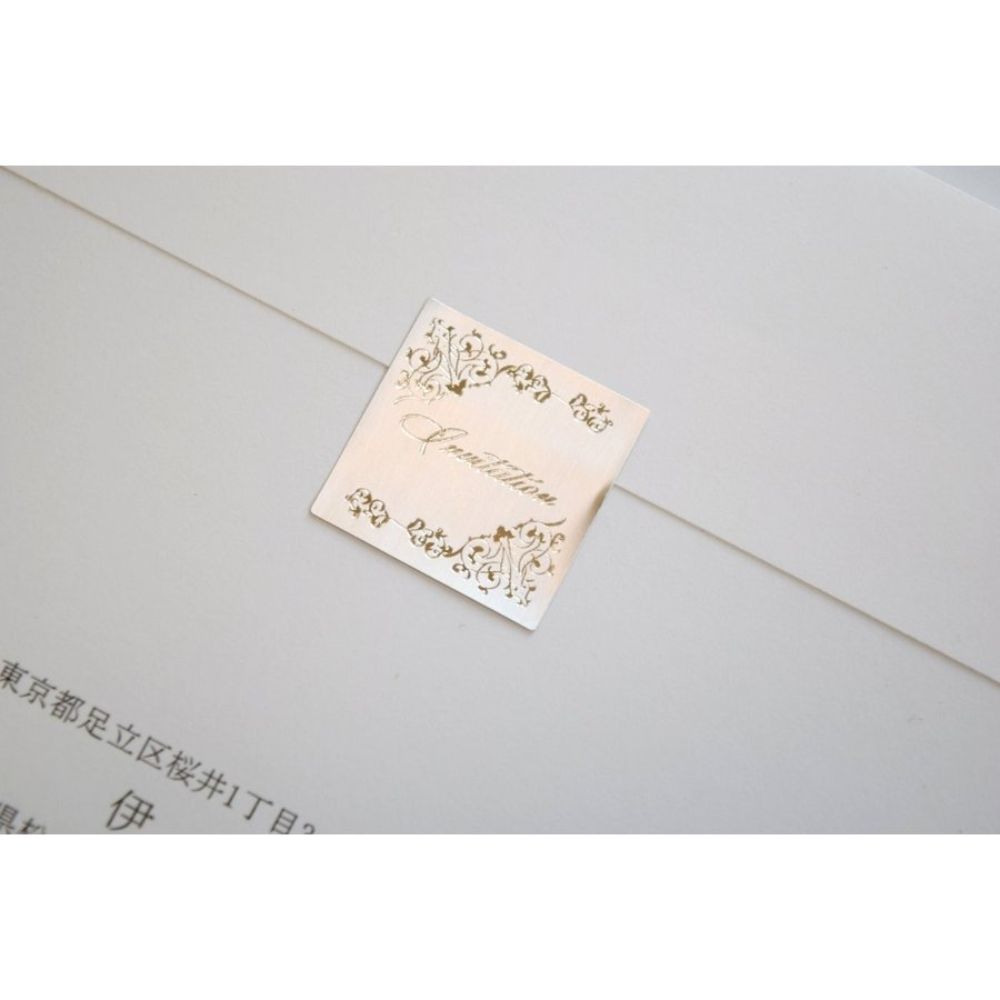 【結婚式 招待状セット】マリアージュリース ホルダー付 (印刷込み)【結婚式 ペーパー 招待状】