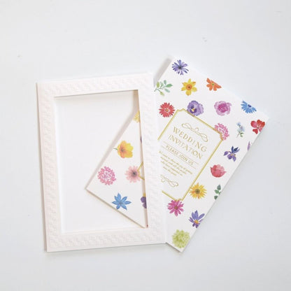 【結婚式 招待状セット】 マリアージュフルール ホルダー付 (印刷込み)【結婚式 ペーパー 招待状】