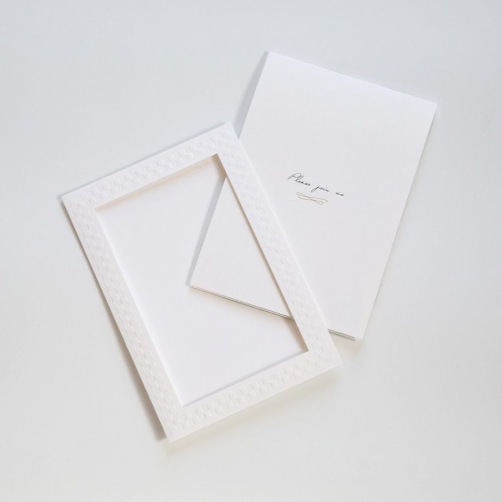 【結婚式 招待状セット】リーフ ホルダー付 (印刷込み)【結婚式 ペーパー 招待状】