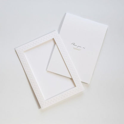 【結婚式 招待状セット】リーフ ホルダー付 (印刷込み)【結婚式 ペーパー 招待状】