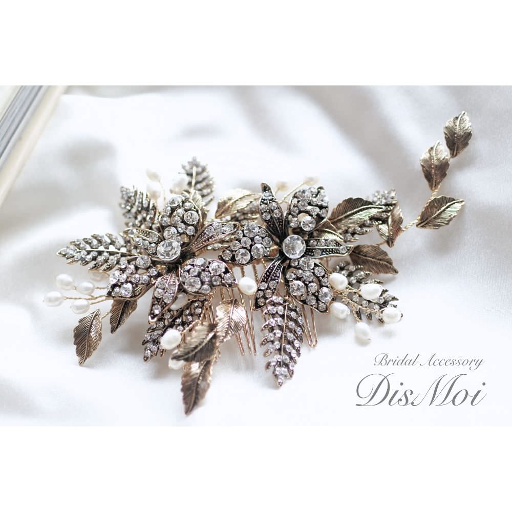 【ヘッドドレス】ヘアコーム ~ブライダルヘッドドレス~ ≪HC-16≫ 【結婚式 ヘアアクセサリー】