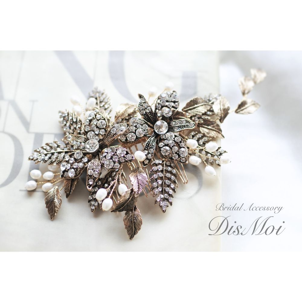 【ヘッドドレス】ヘアコーム ~ブライダルヘッドドレス~ ≪HC-16≫ 【結婚式 ヘアアクセサリー】