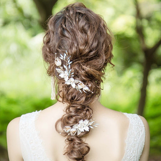 【ヘッドドレス】ヘアコームセット ~ブライダルヘッドドレス~ ≪HC-19≫ 【結婚式　ヘアアクセサリー】